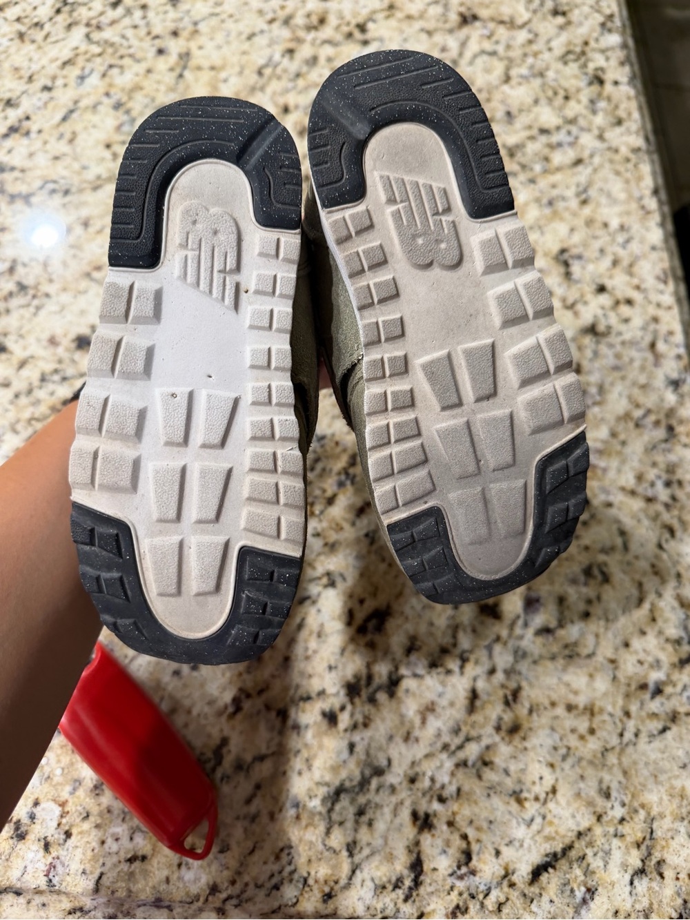 New Balance Kids Olive & Orange Velcro Sneakers - Picture 4 of 4